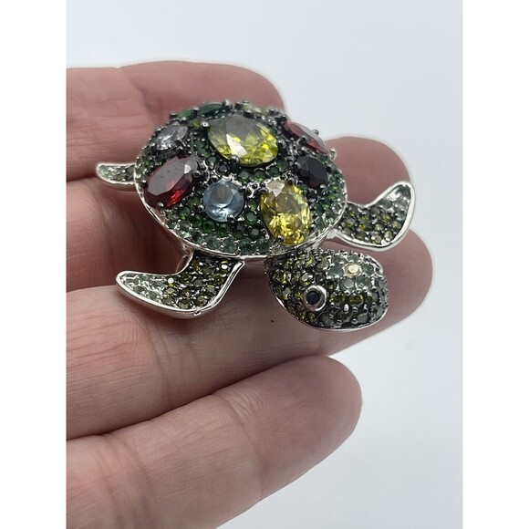 Noir Tilley The Turtle Crystal CZ Ring Sz 6 - Picture 2 of 11
